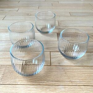 Vintage Fluted Glass Cups